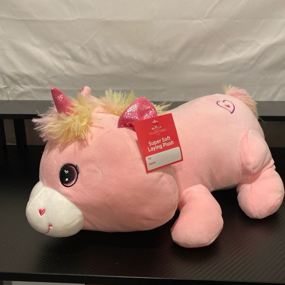 Pink Unicorn Super‎ Soft Valentines Day Plush